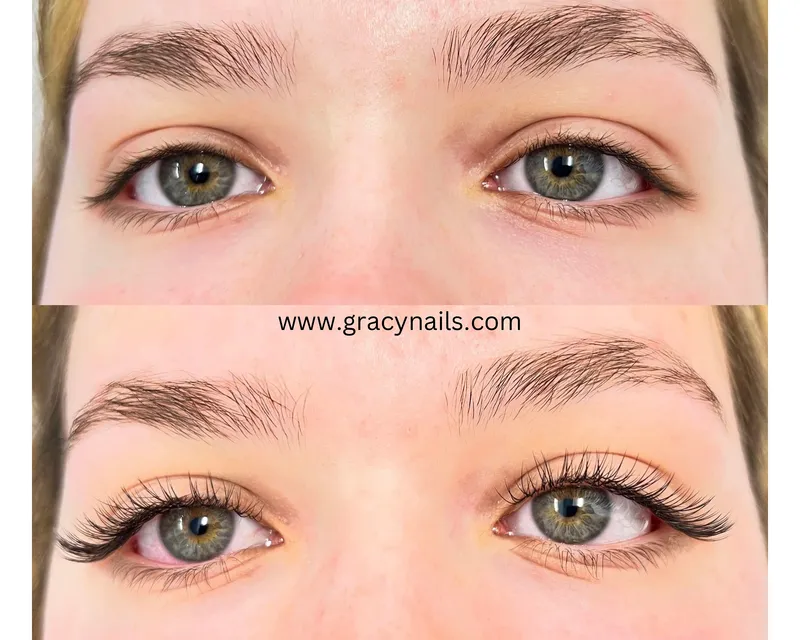 Hybrid lash extensions before and after
